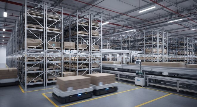 Automated Guided Vehicles and Robotic Systems Operating Within a Modern Warehouse Logistics Network