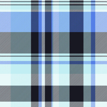 British fabric background textile, identity plaid pattern check. Scrapbook vector tartan seamless texture in black and light colors.