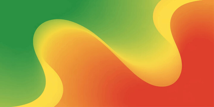 An abstract colorful background vector features a bright yellow and orange wave design with gradient circles and a swirling fire pattern in motion