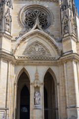 Obraz premium Orleans Cathedral is a Catholic cathedral church dedicated to the Holy Cross in the city of Orleans, in the Loiret department.