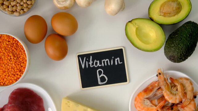 Foods that contain B vitamins. Selective focus.