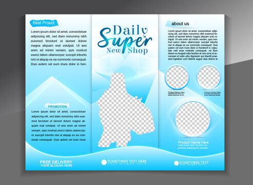 Super Shop  brochure trifold design