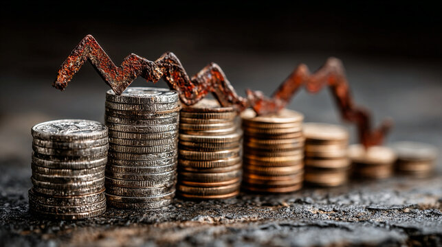 High inflation financial impact concept, rising prices, economic pressure, revenue loss, profit reduction, business performance risk, market instability, cost increase, operational challenge.