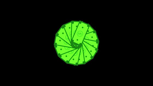 Swirling spiral pattern of green cash dollar bills. Financial wealth symbol for shopping commerce consumer spending. Digital dollar bills animation for currency asset.