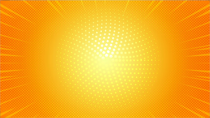 Orange Sunburst Pattern with yellow Background. Rays. Radial. Summer Banner. Exploding star burst texture japanese radius cartoon pattern abstract background © GraphicRiver99
