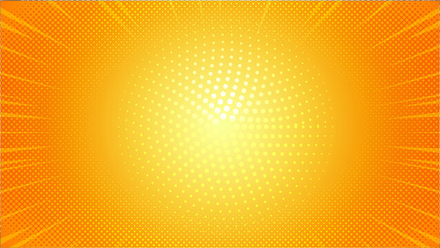 Orange Sunburst Pattern with yellow Background. Rays. Radial. Summer Banner. Exploding star burst texture japanese radius cartoon pattern abstract background