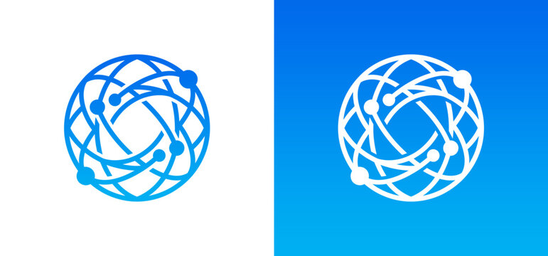 Cosmos network vector logo representing the internet blockchain suitable for blockchain projects, cryptocurrency platforms, technology startups, and digital finance companies.
