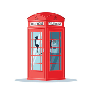 Classic Red British Telephone Booth 2.