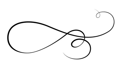 Obraz premium PNG Elegant swirling decorative flourish on transparent background