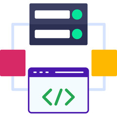 Fototapeta premium Software Architecture Diagram Icon