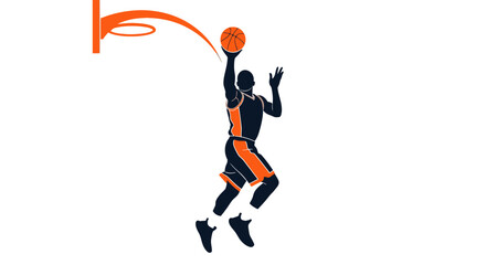 Basketball Player Dunking Silhouette © Fatim