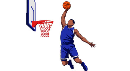 Basketball Player Dunking Slam Dunk Action © Fatim