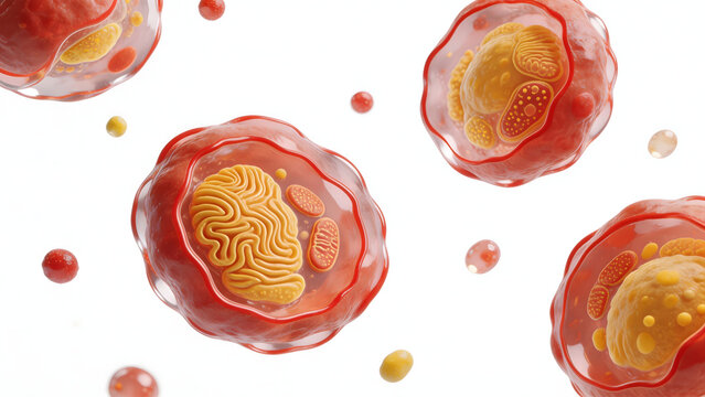 Cellular structure with organelles