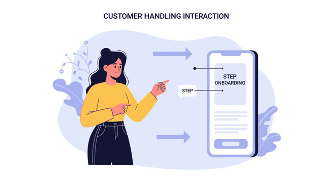 Customer onboarding process via mobile app interaction, digital marketing