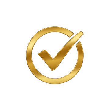 Gold checkmark icon for success or approval
