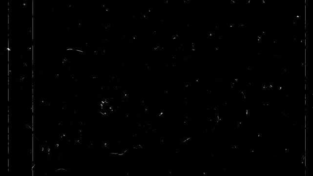 Vintage old film dust overlay 4k, scratches grain flicker. Aged celluloid frame texture stock, retro footage background, archival transition video.