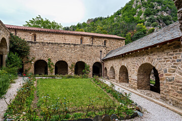 Obraz premium Abbey of Saint Martin du Canigou. Pyrenees-Orientales department in France, founded by monks of the Benedictine order