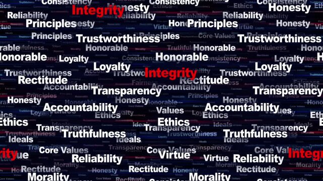LEADERSHIP Seamless Endless Keywords Animation, Background, Loop
