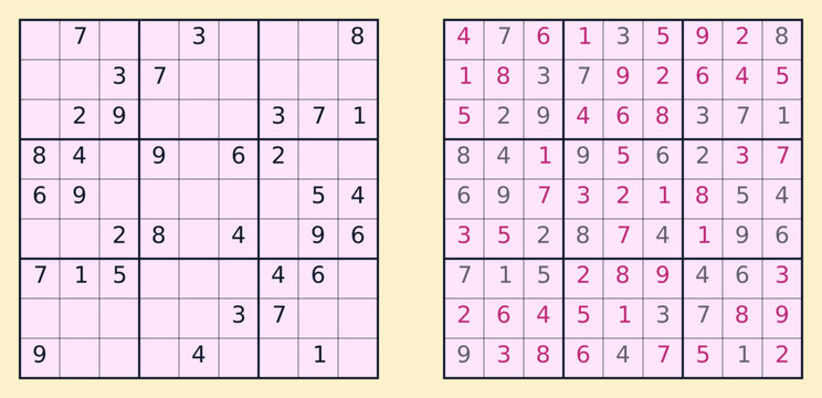 Medium level sudoku for cognitive skills development and training