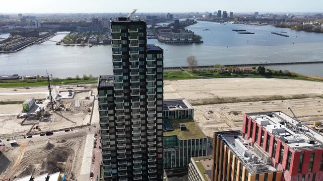Aerial View of Sluisbuurt Amsterdam.