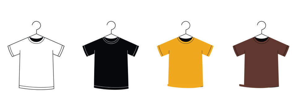 T shirt hanger icon vector, fashion wardrobe essentials and clothing showcase symbol, apparel organization vector illustration