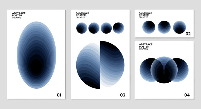 Abstract Poster Templates, Gradient Circles, Minimalist Design, Blue Tones, Graphic Design Elements AIzaSyDse0sYAQfzSRM6BZdnKEVP