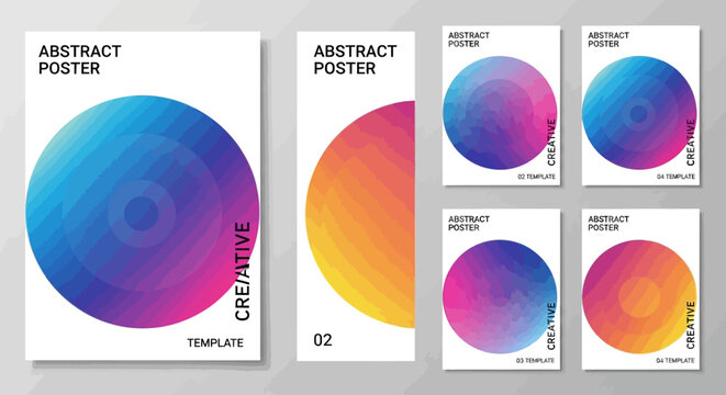 Abstract Poster Templates with Vibrant Gradient Circles - AIzaSyDse0sYAQfzSRM6BZdnKEVP