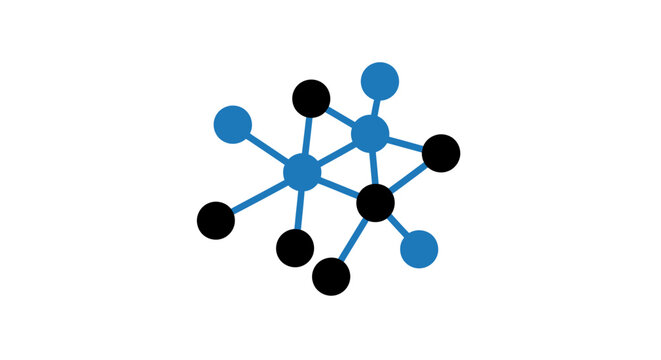 Abstract illustration of interconnected nodes representing network and communication systems