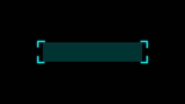 Futuristic glowing lower third overlay with neon frame design for broadcast, streaming, gaming, and cinematic video projects. Dynamic motion graphic element, alpha channel