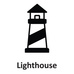 Naklejka premium Lighthouse Vector Icon which can easily modify or edit
