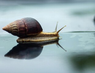 snail on a leaf © Zulhoiri