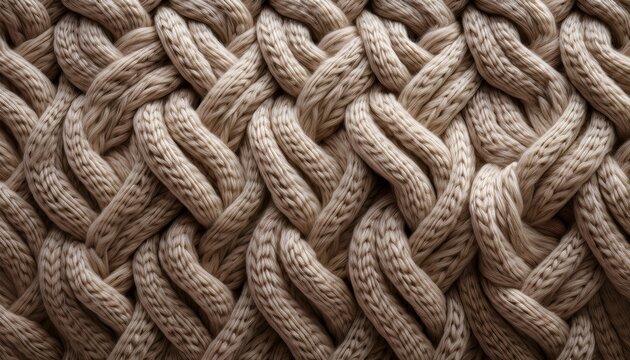 Cozy Knitted Wool Texture With Intricate Cable Design