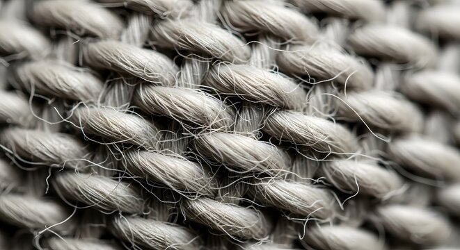 Close-up of a grey knitted fabric texture with fabric swatch macro photography surface texture