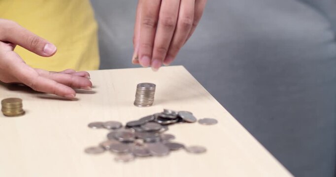 Learn effective money management techniques through hands- coin counting.