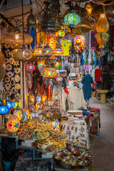 Fototapeta premium Colorful Alley in the Historic Medina of Marrakech.