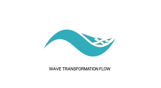 Abstract wave design depicting transformation and flow, a graphic with a modern touch