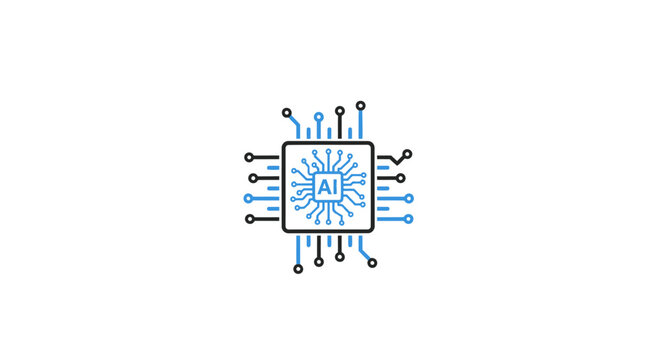 Conceptual illustration of AI technology and advanced computer processing capabilities