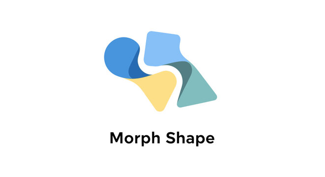 Abstract Morphing Shape Design with Modern Colors and Dynamic Fluid Forms