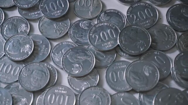 Close-up - Indonesian rupiah coin. Background. Savings concept.