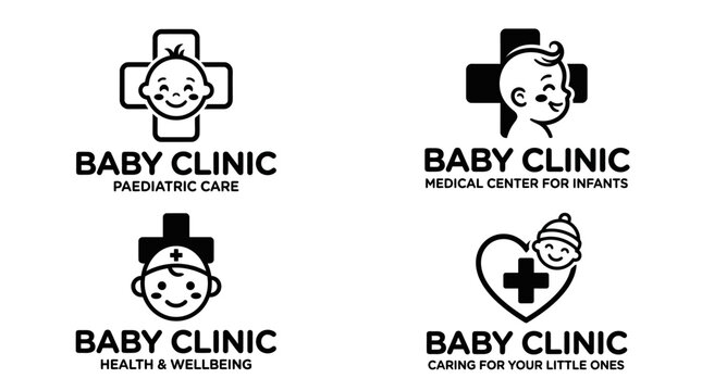 Baby Clinic Medical Care Logo.