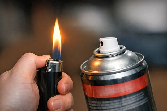 A person holds a lighter in their hand