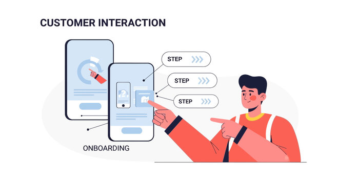 Customer Interaction Onboarding Process, User Guide, Mobile App Stepper