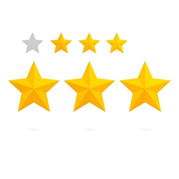 Golden stars on a white background, mostly filled