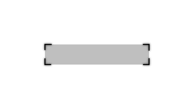 Elegant black glowing lower third overlay with cinematic neon frame for broadcast, streaming, corporate, and professional video editing projects, alpha channel
