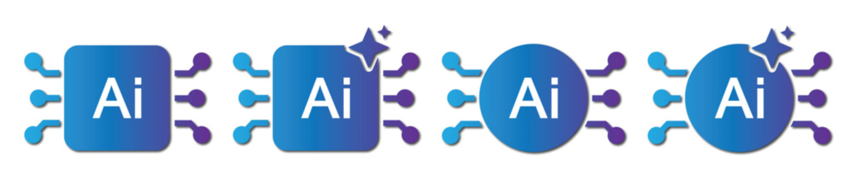 AI encryption data set icon, vector illustration