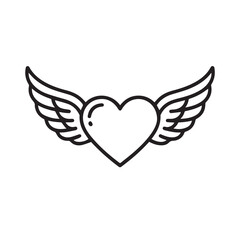 Naklejka premium Simple Heart Mandala Coloring Page Design