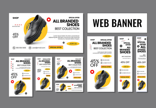 Creative Product Web Banner Template Set