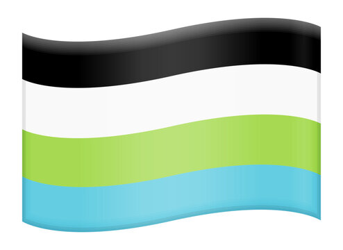 Quoisexual flag, vector illustration isolated on transparent background. 
