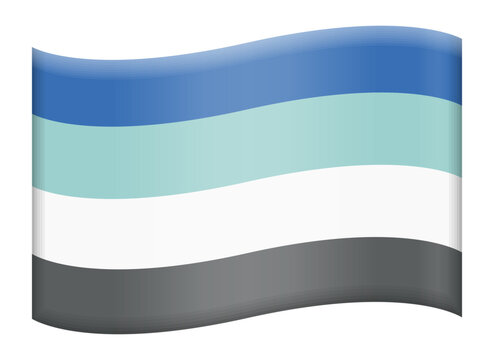 Fraysexual flag, vector illustration isolated on transparent background. 