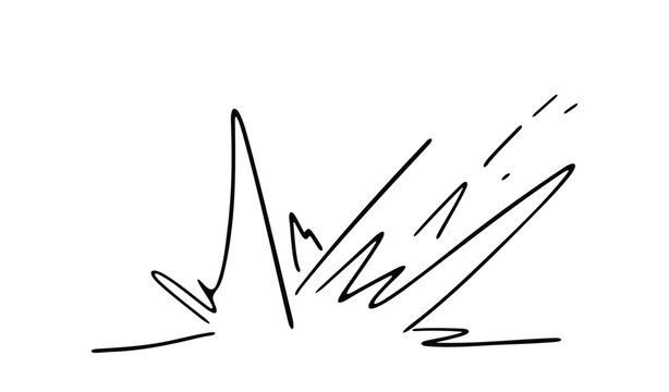 Hand drawn abstract explosion effect sketch element vector